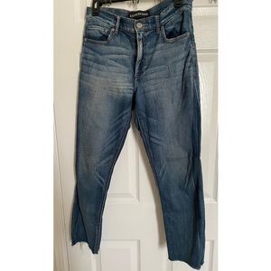 Express high rise distressed skinny jeans